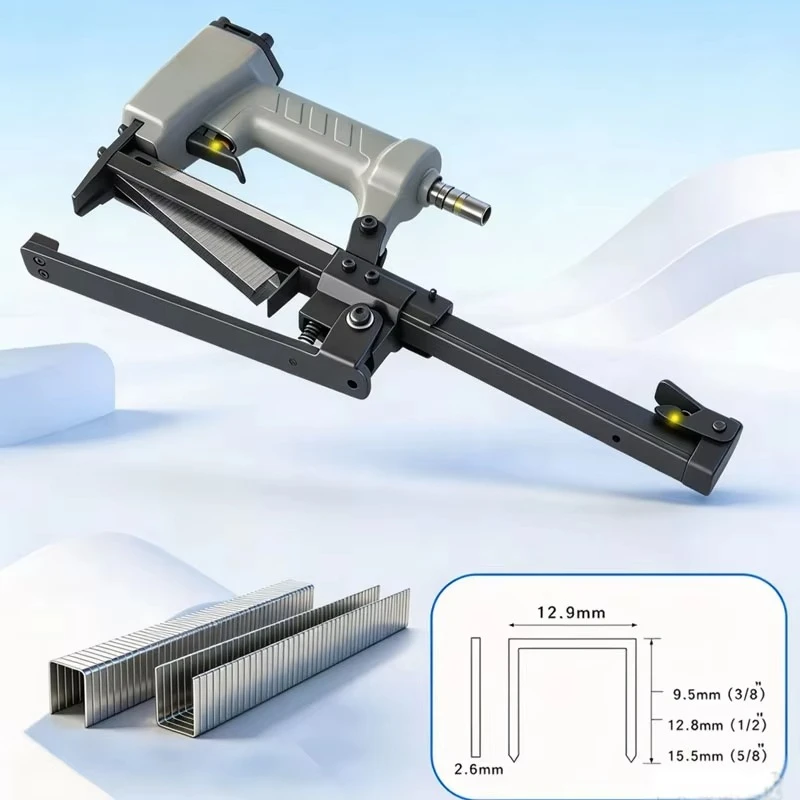 BL-129 Pneumatic Side Carton Stapler Corrugated Box Sealer Packaging Gun with 5000PCS 12.9x9.5mm Nails
