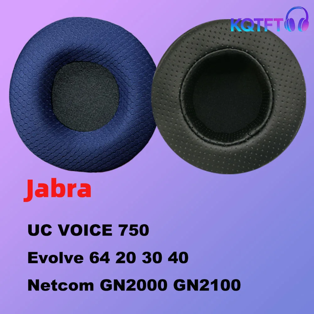 Almohadillas de Repuesto para Auriculares Jabra UC VOICE 750 Evolve 64 20 30 40 Netcom GN2000 GN2100, Cojín de Cuero, Orejeras de Terciopelo