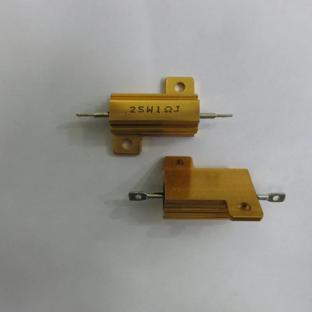 Resistors RH-25 25W 1 ohm 1% aluminum electrolytic cell RX24-25W high-precision gold aluminum shell