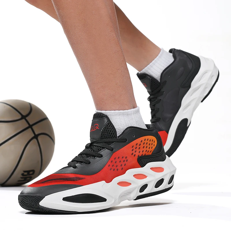 

Новые баскетбольные кроссовки 2025 года, сетчатая поверхность, дышащая, нескользящая, износостойкая, амортизирующая, сверхлегкая молодежная спортивная обувь f