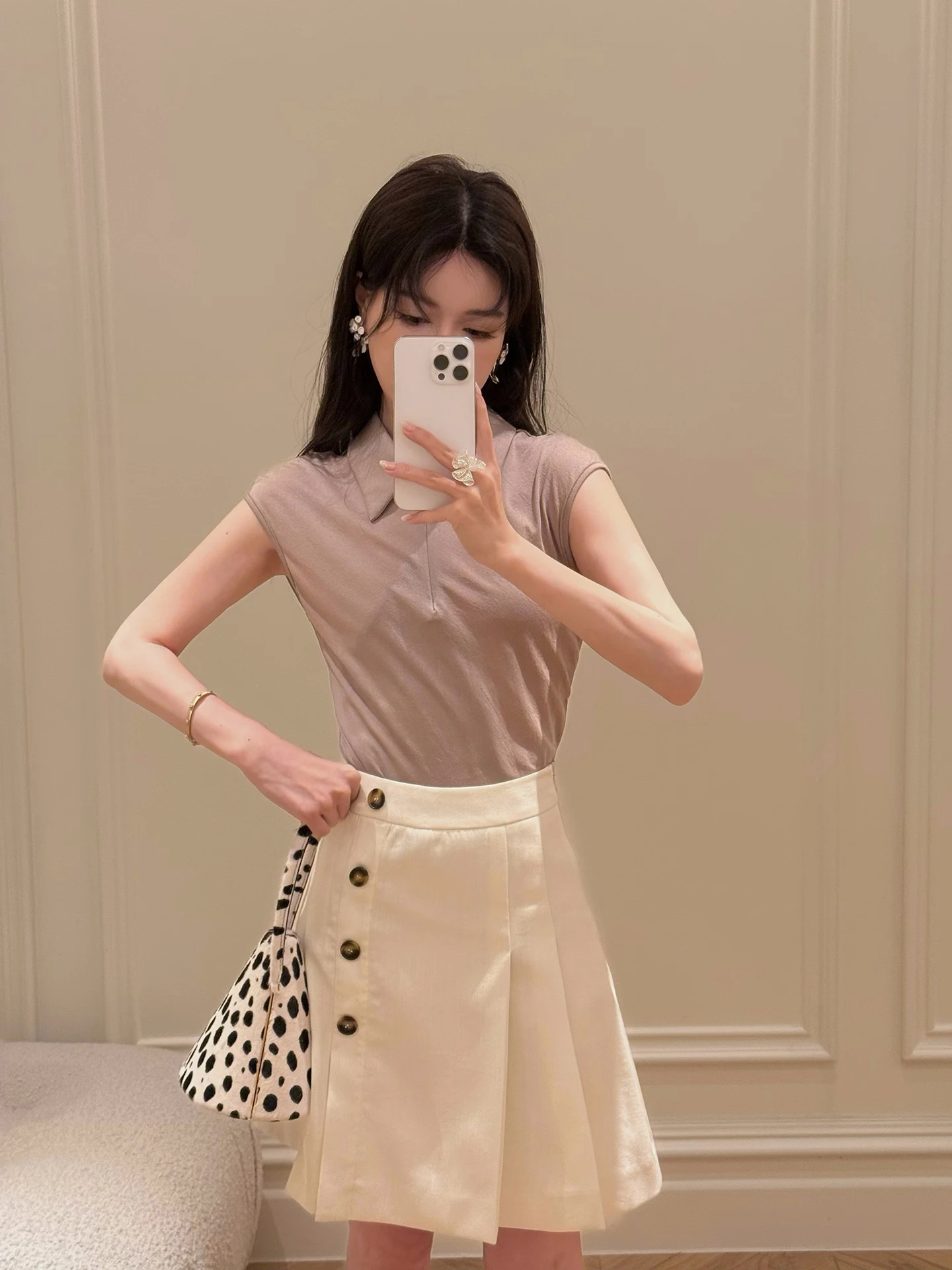 

Летний женский топ Smol из двухцветного ацетатного смешанного материала, приталенный, повседневный, средней длины, цельный