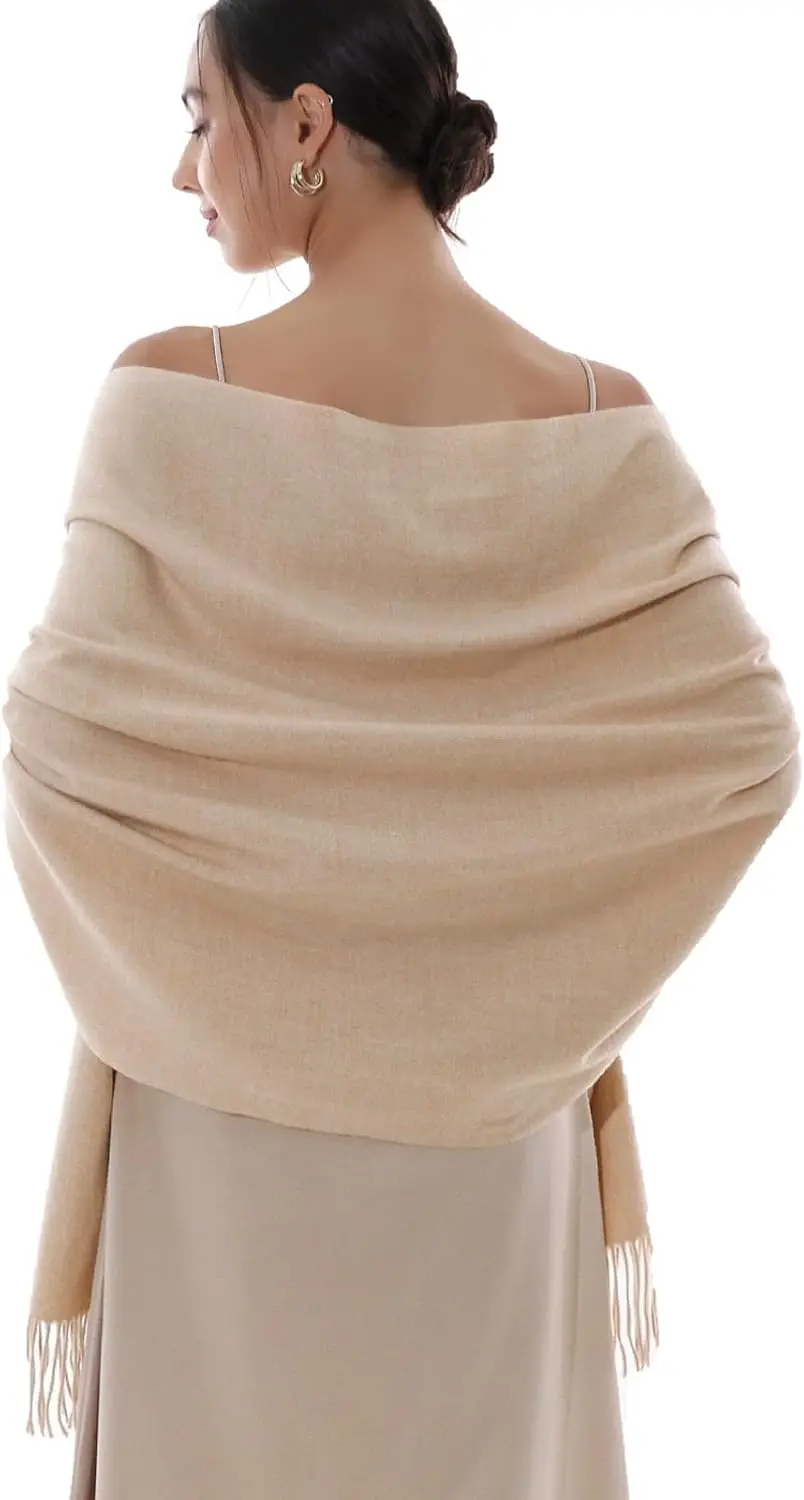 

Extra Large Winter Scarf for Women – Super Soft Pashmina-Style Wrap, 80x35 Inch Cozy Knit Blanket Scarf in Classic Colors