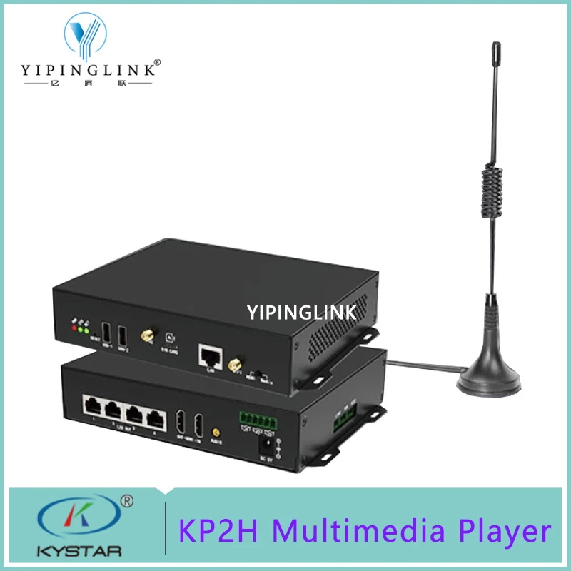 Kystar KP2H Multimedia Player LED Controller Async & Sync Mode Load 1.3 Million Pixels For Full Color LED Display Video Wall