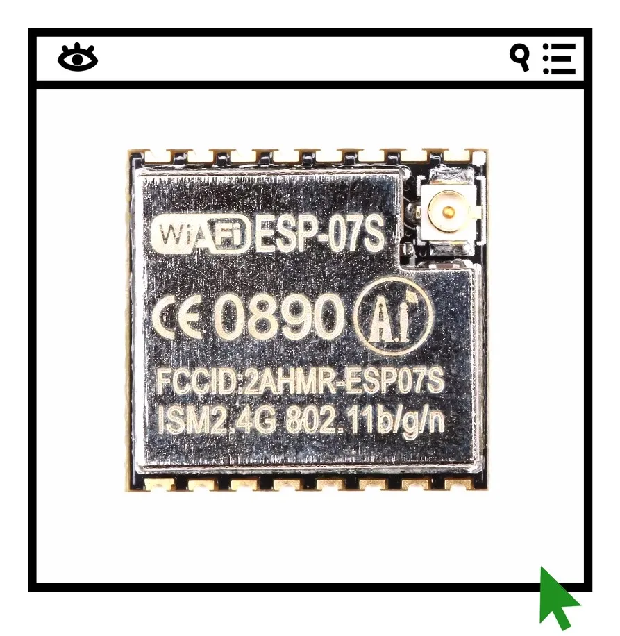 

2 шт. модуля ESP8266 для преобразования последовательного интерфейса в Wi-Fi ESP-07S промышленного класса с низким энергопотреблением
