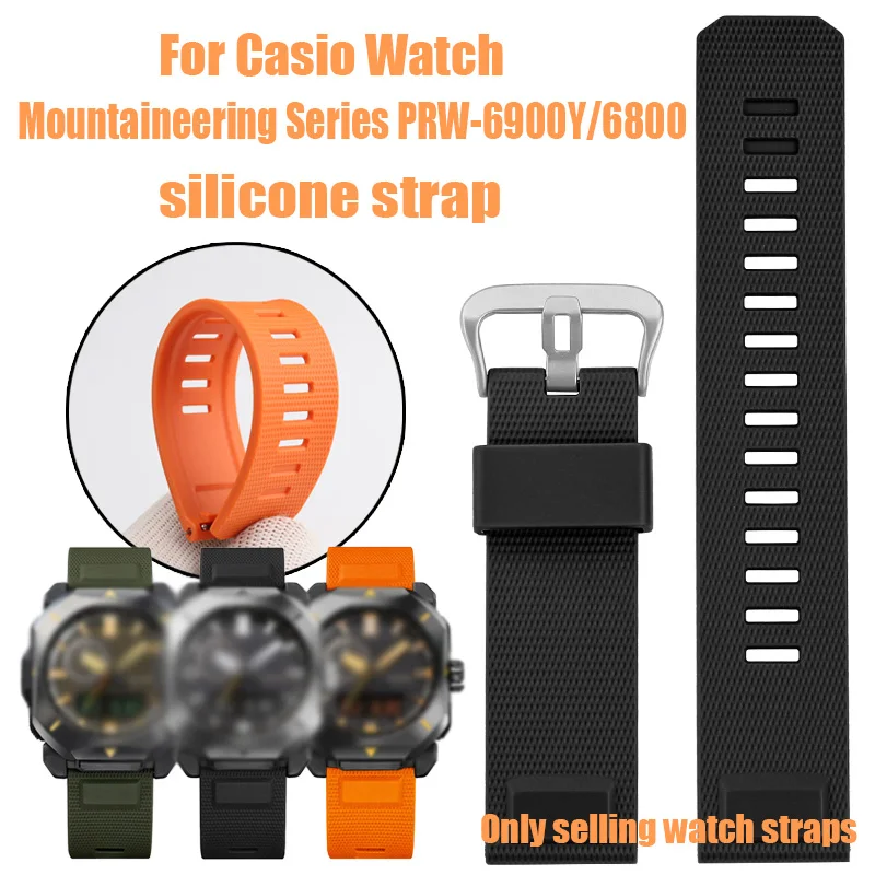 

For Casio PROTREK PRW-6900Y 6800 3400 Strap Waterproof PRW-30/60/70/PRW-50Y YT Silicone Bracelet Quick Release Resin Watch Band