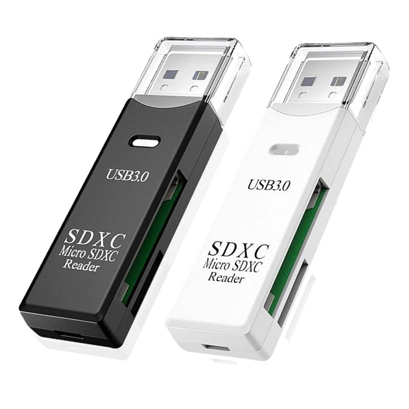 2 IN 1 Card Reader USB 3.0 SD TF Card Memory Reader High Speed Multi-card Writer Adapter Flash Drive Laptop Accessories