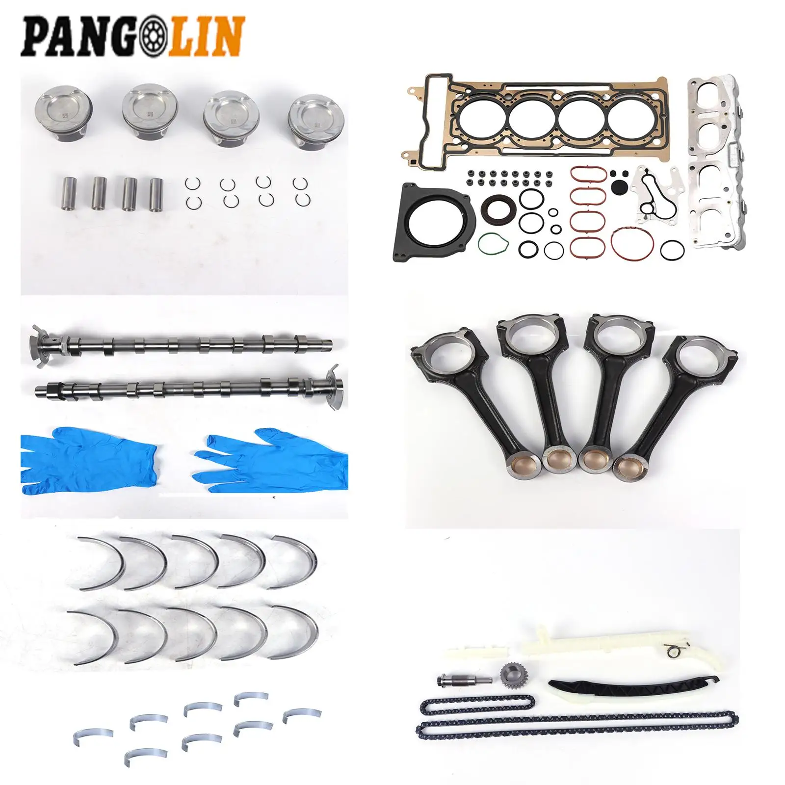

M274 Engine 1set Camshaft Timing Chain Kit Con Rod Pistons Rings Kit For Mercedes-Benz GLC300 X253 2016-2018 2.0L Car Parts