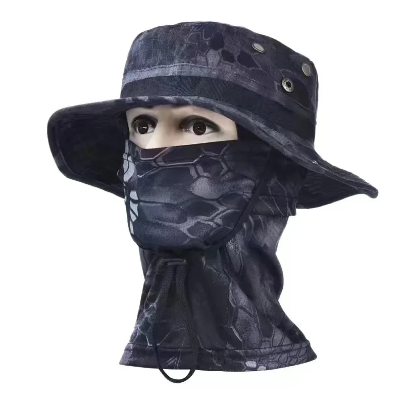 Balaclava Fishing Cap Full Face Mask Set Men Summer Snapback Sun Hat Outdoor Hunting Camouflage Balaclava