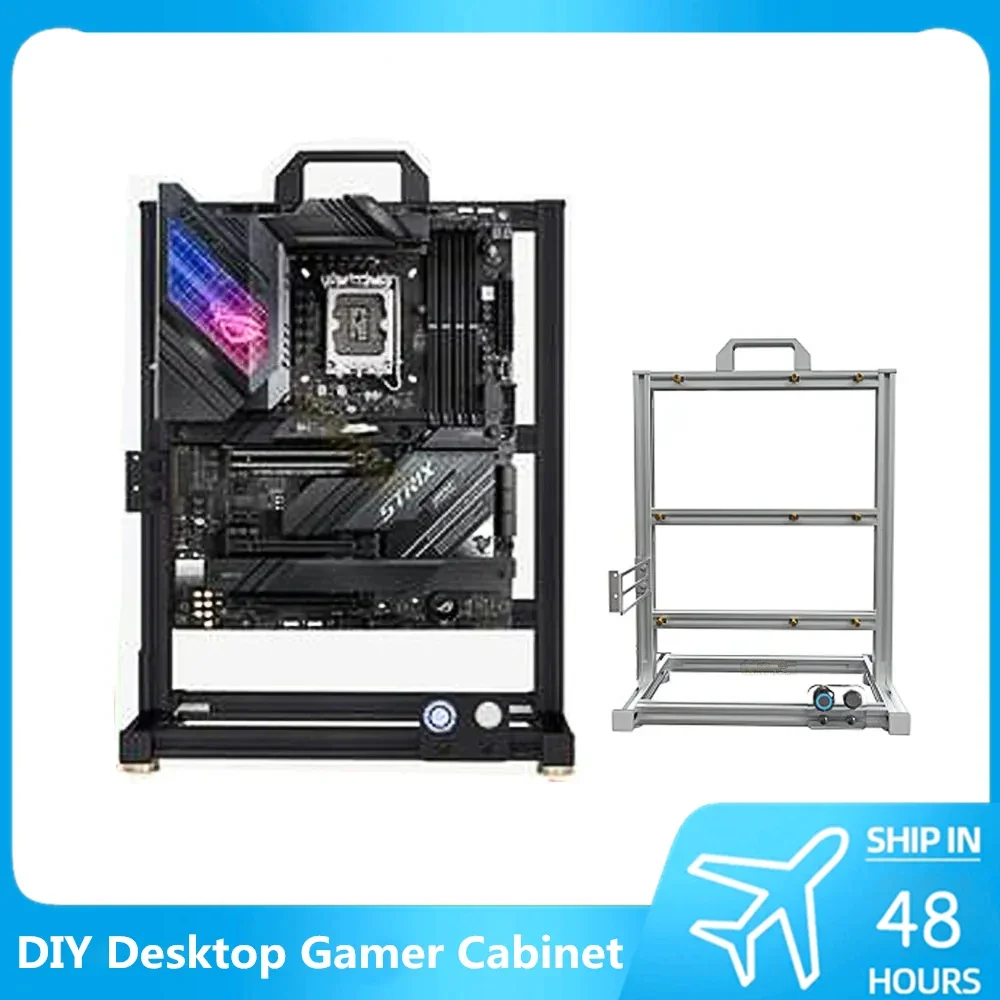 

DIY Desktop Gamer Cabinet For ITX MATX ATX EATX Vertical PC Case Open Frame,MOD Water Cooling Computer Chassis Rack