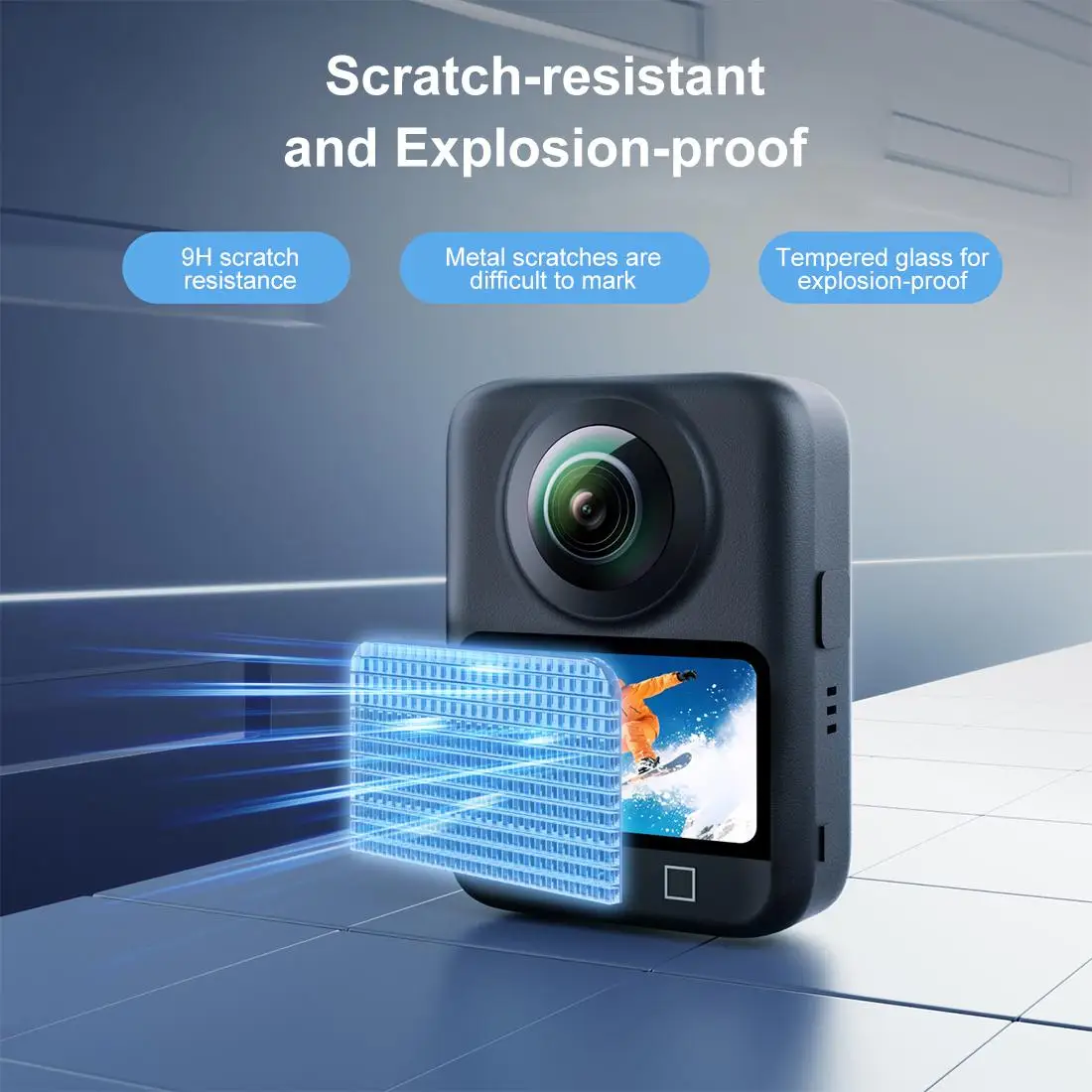 شاشة مقاومة للانفجار من الزجاج المقسى لكاميرا DJI Osmo 360 طبقة رقيقة واقية مضادة للخدش لملحقات DJI Osmo 360