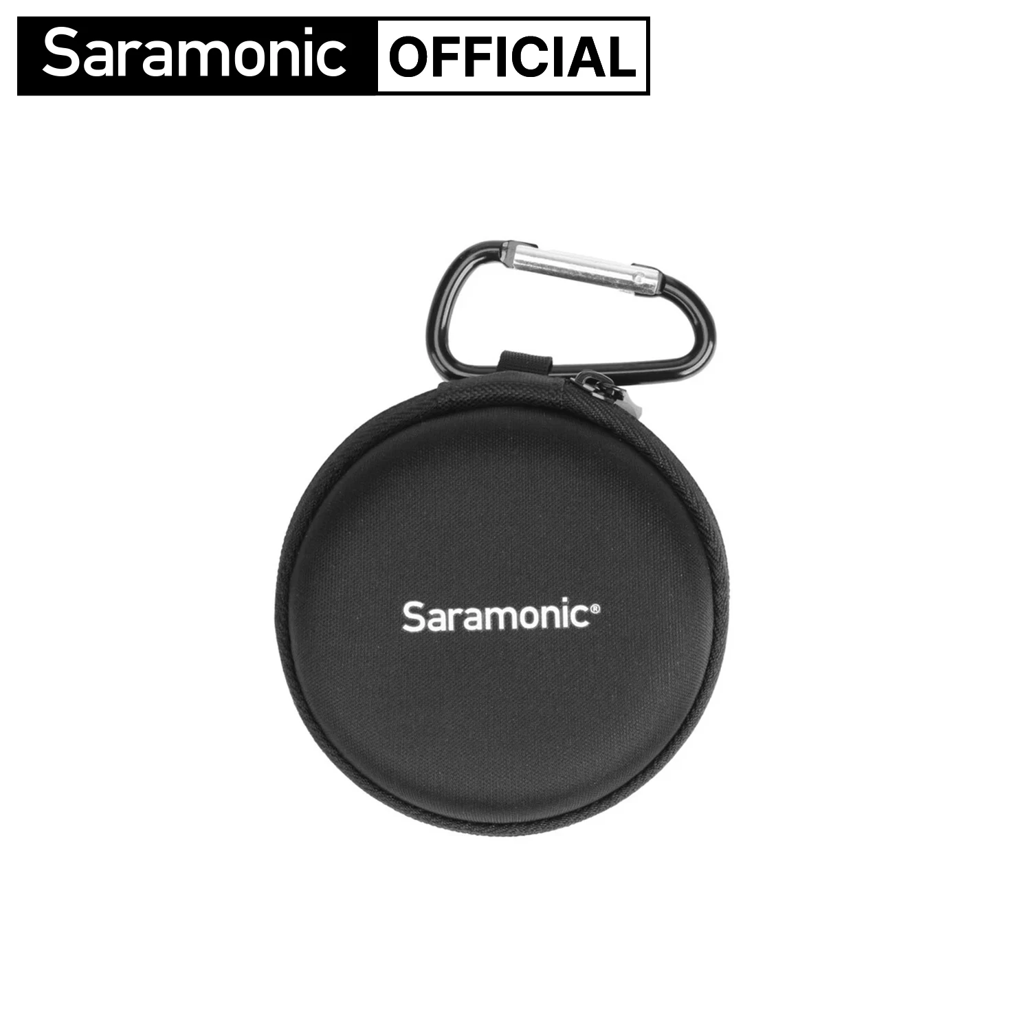 Saramonic SR-CS1ไมโครโฟนแบบฝาพับแบบพกพาขนาดเล็กเคสพกพากระเป๋าซิปสำหรับชุดหูฟังแบบมีสายไมโครโฟนสายคล้องคอไร้สาย