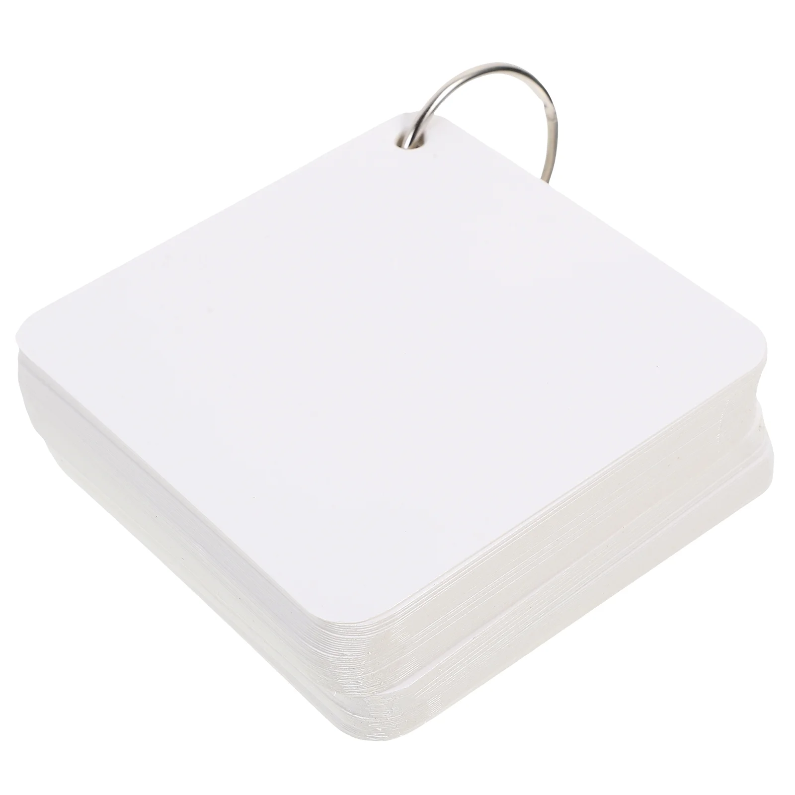 Cards Blank Notepad With The Rings Pre-Hole Punched Notecards Flash English Words White Binder Baby