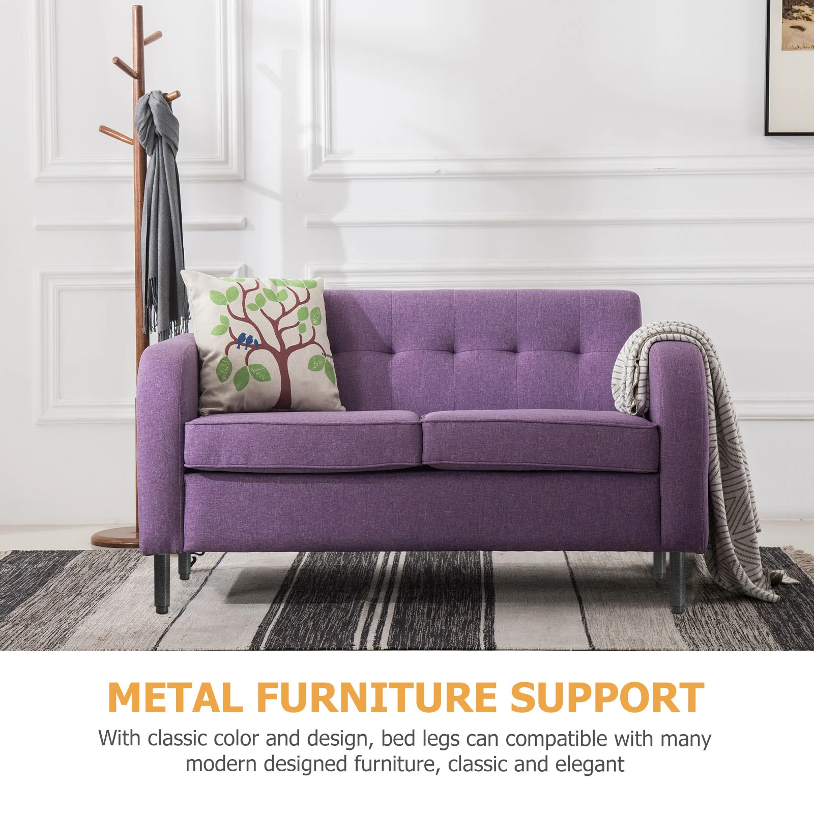 

4Pcs T-Shaped Furniture Support Feet Adjustable Metal Sofa Legs for Bed Cabinet Shelves Anti-Slip Support Accessories Modern