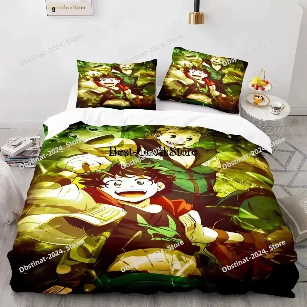 New Anime My Hero Academy Bedding Set Printed Bed Set With Pillowcase Bed Duvet Cover Soft Single Double Queen Super King Size