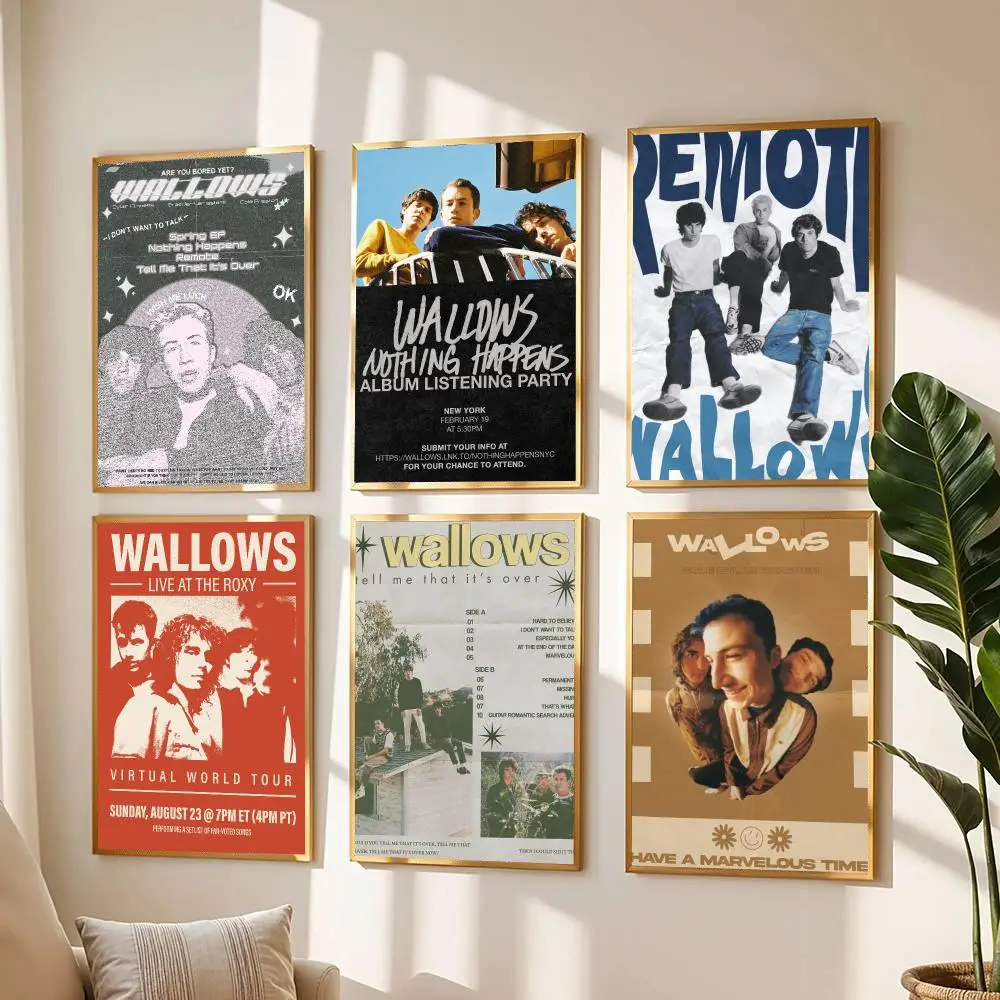 band W-Wallows-S Poster Modern Wall Decal for Living Room Cafe Office Bar and Bedroom