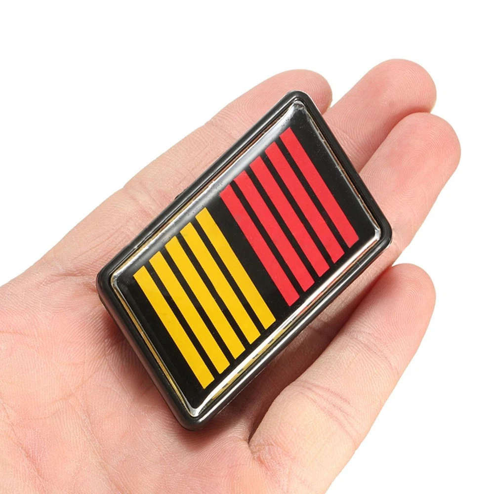 1 Pc Red/Yellow/Black Car Auto Front Grille Mount Emblem Badge Car Decals Decor For RALLIART Lancer Evolution