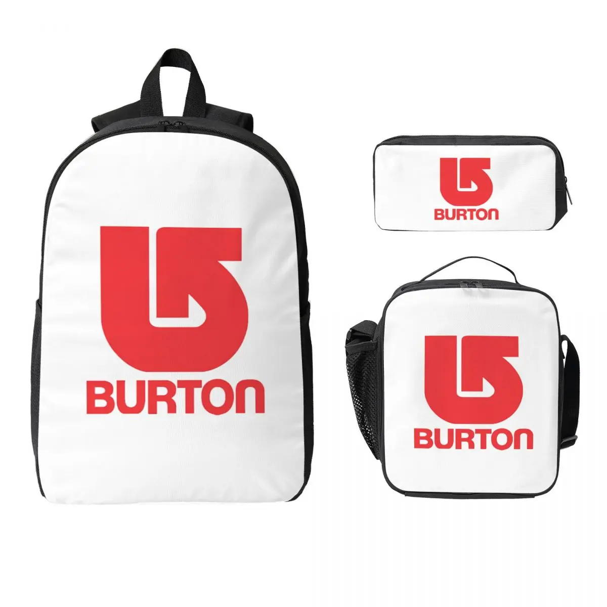 

Спортивный рюкзак Burton для сноуборда, студенческий рюкзак для мальчиков и девочек, школьная сумка, сумки на плечо для ноутбука, 3 шт., изолированная сумка для обеда, пенал