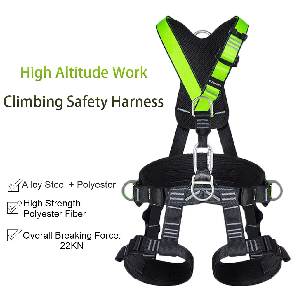 High Altitude Work Safety Harness Full Body Five-Point Safety Belt Outdoor Rock Climbing Mountaineering Construction Equipment