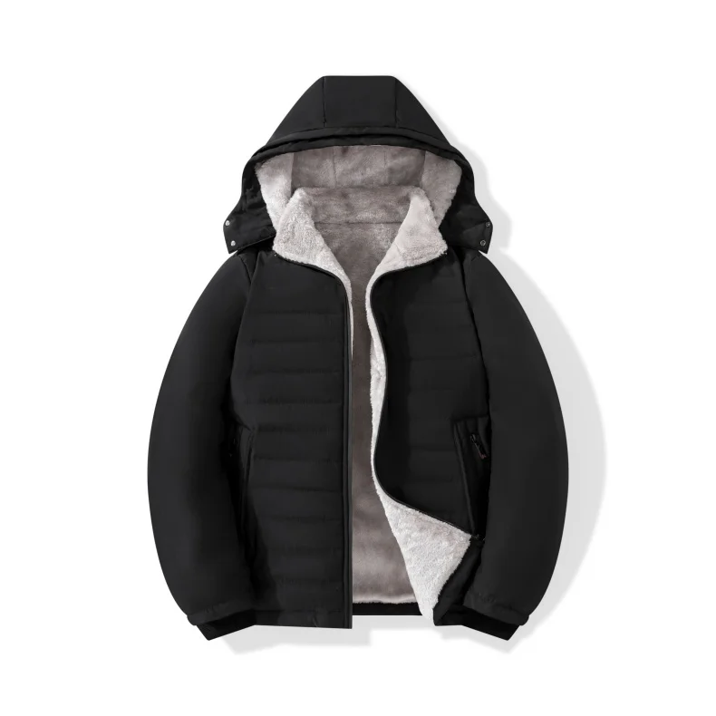 Winter New Style Men Parkas Coats Solid Color Casual All-match Male Clothing Hooded Plus Size M-8XL Outerwear Fashion Thicken