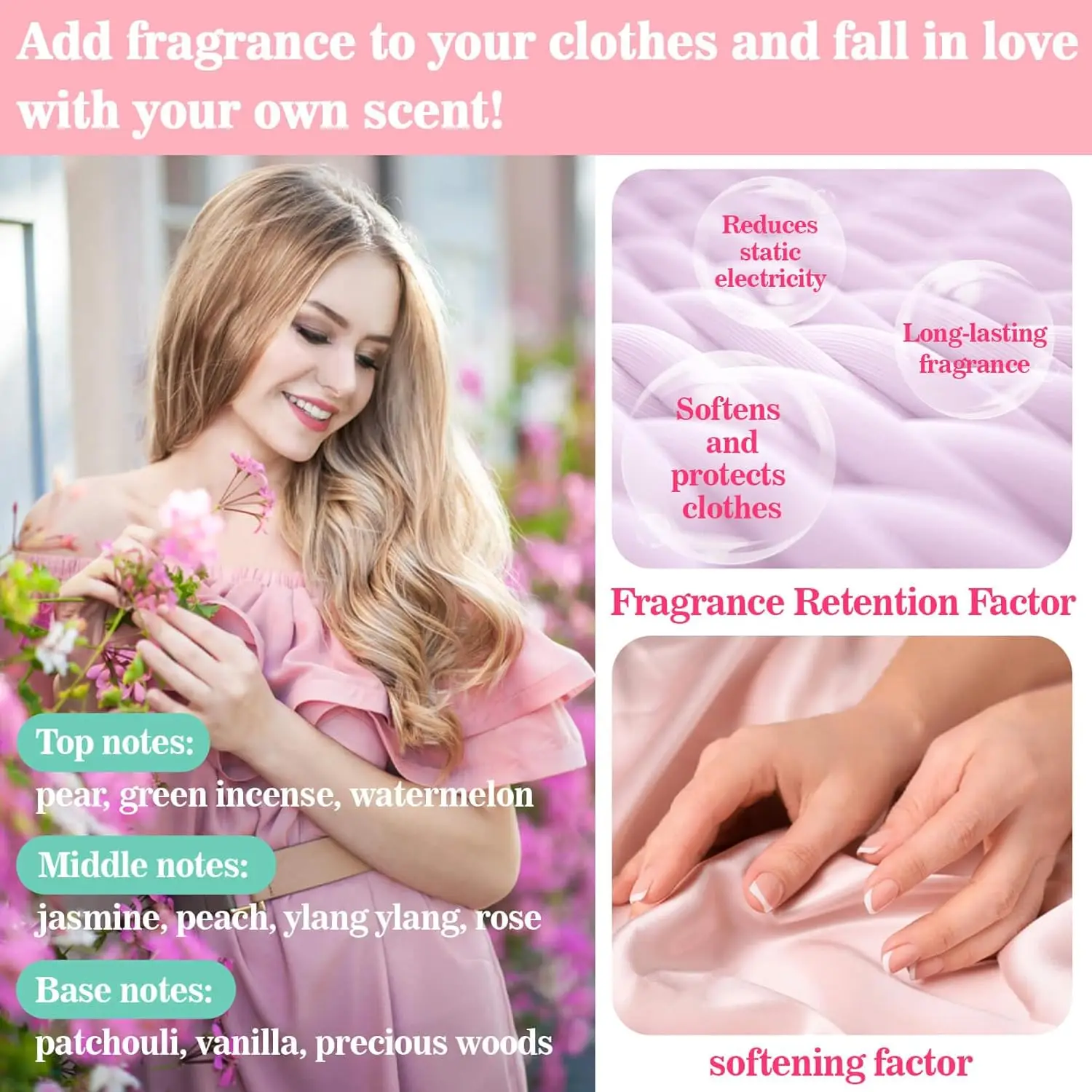 Laundry Scent Booster Beads - 430g Fresh Scent Beads Laundry Beads for Washer,Reduces Static Cling,Long Lasting Scent,Fresher fo view 3
