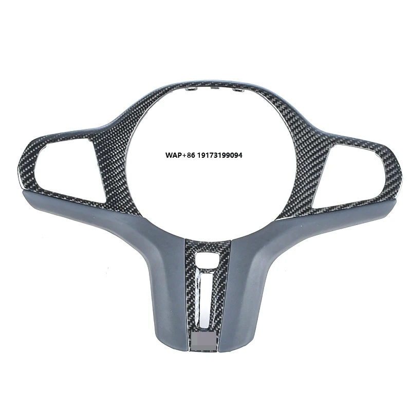

Replace for B-MW X3MC X4M G30 3 Series G20 PRE-LCI 6GT 7 Series REAL Carbon Fiber Steering Wheel Trim Cover Center Trim