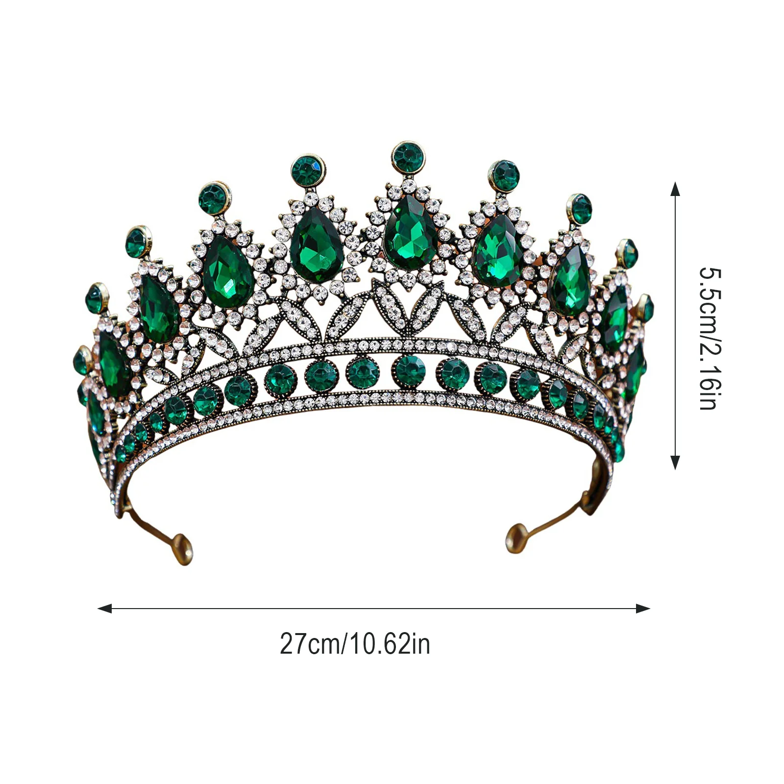 

Alloy Rhinestone Crown Headpiece For Wedding Stage Performance Bridal Hair Accessories