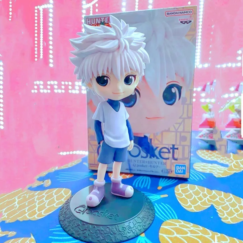 

Original Anime Figures Hunter X Hunter Killua Qposket Collector Pvc Toys Action Figure Bandai Cartoon Doll 13cm Decor Model Gift