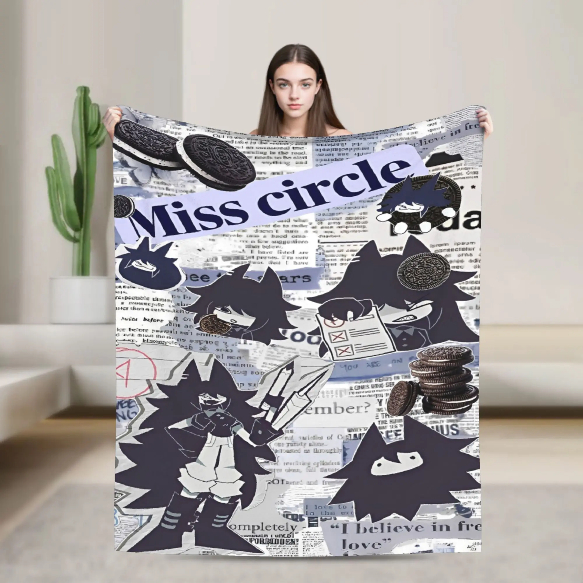 Comfort Fundamental Paper Education Anime Blanket Bedding Decorative  Throws And Blankets Ultra-Soft Fleece for Bedroom