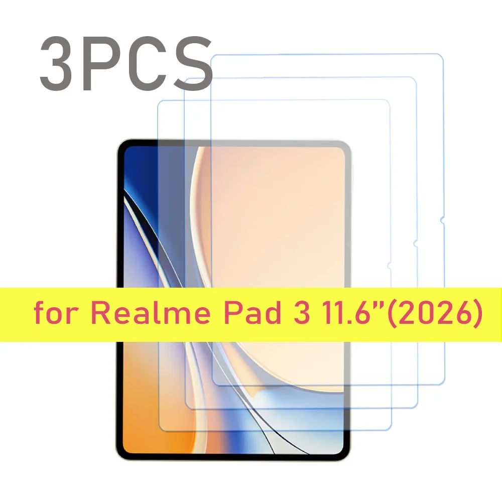 

3PCS Glass screen protector for realme Pad 3 11.1'' 2026 pad 2 11.5''/realme pad mini Pad tab tablet protective film
