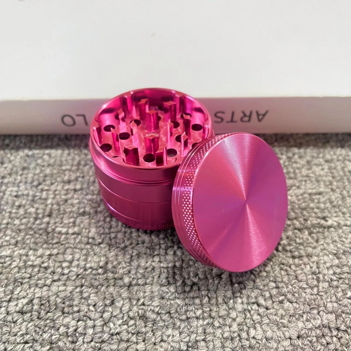 1.6/2inch Pink Herb Grinder Manual Mortar Pestle 4 Layers Mill Salt Spice Pepper Grinder Grass Tobacco Cigarette Smoking Tool