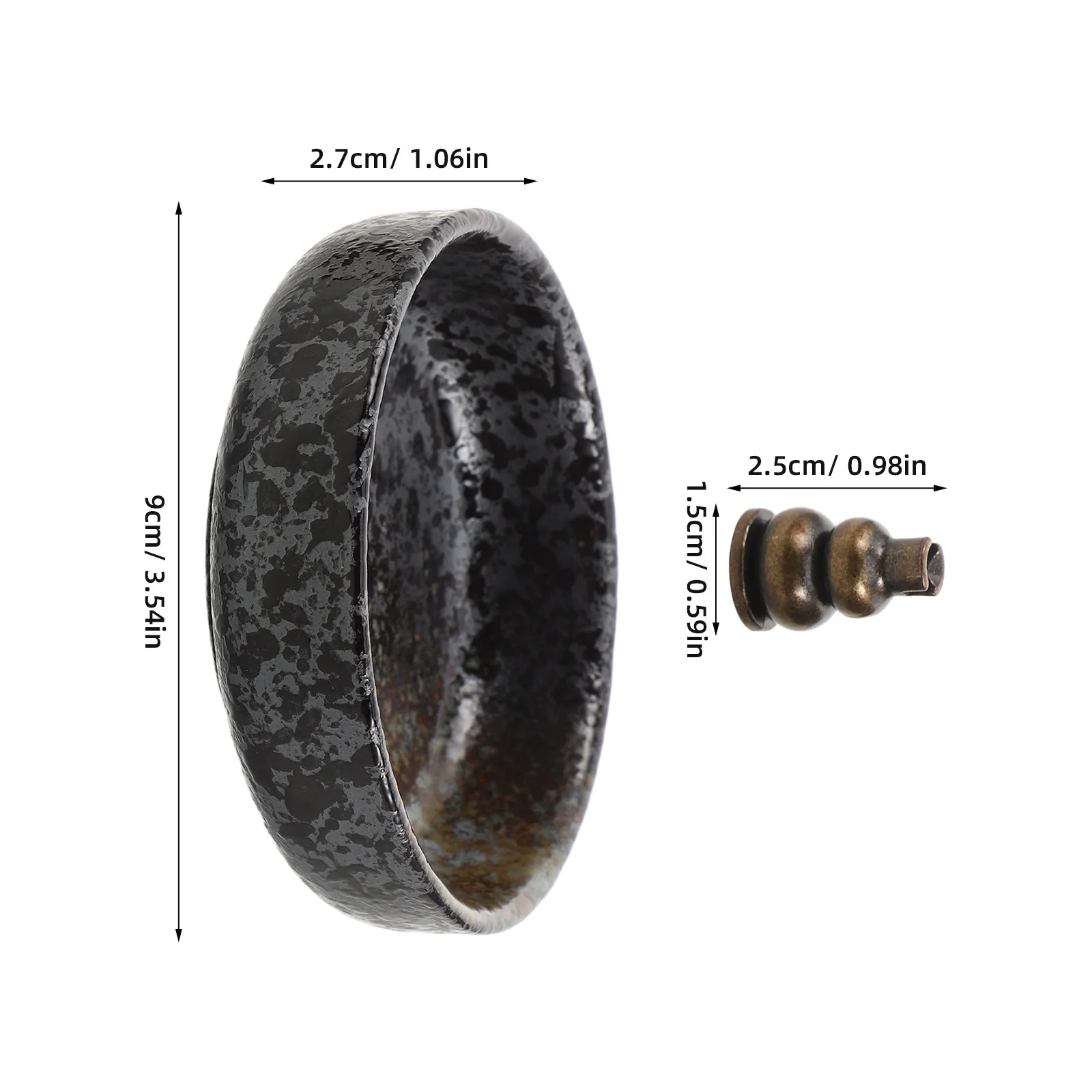 Ceramic Incense Holder Matte Glazed Circular Tray 3.54x3.54x1.06in Stable Ash Catcher for Home Aromatherapy Meditation Bedroom