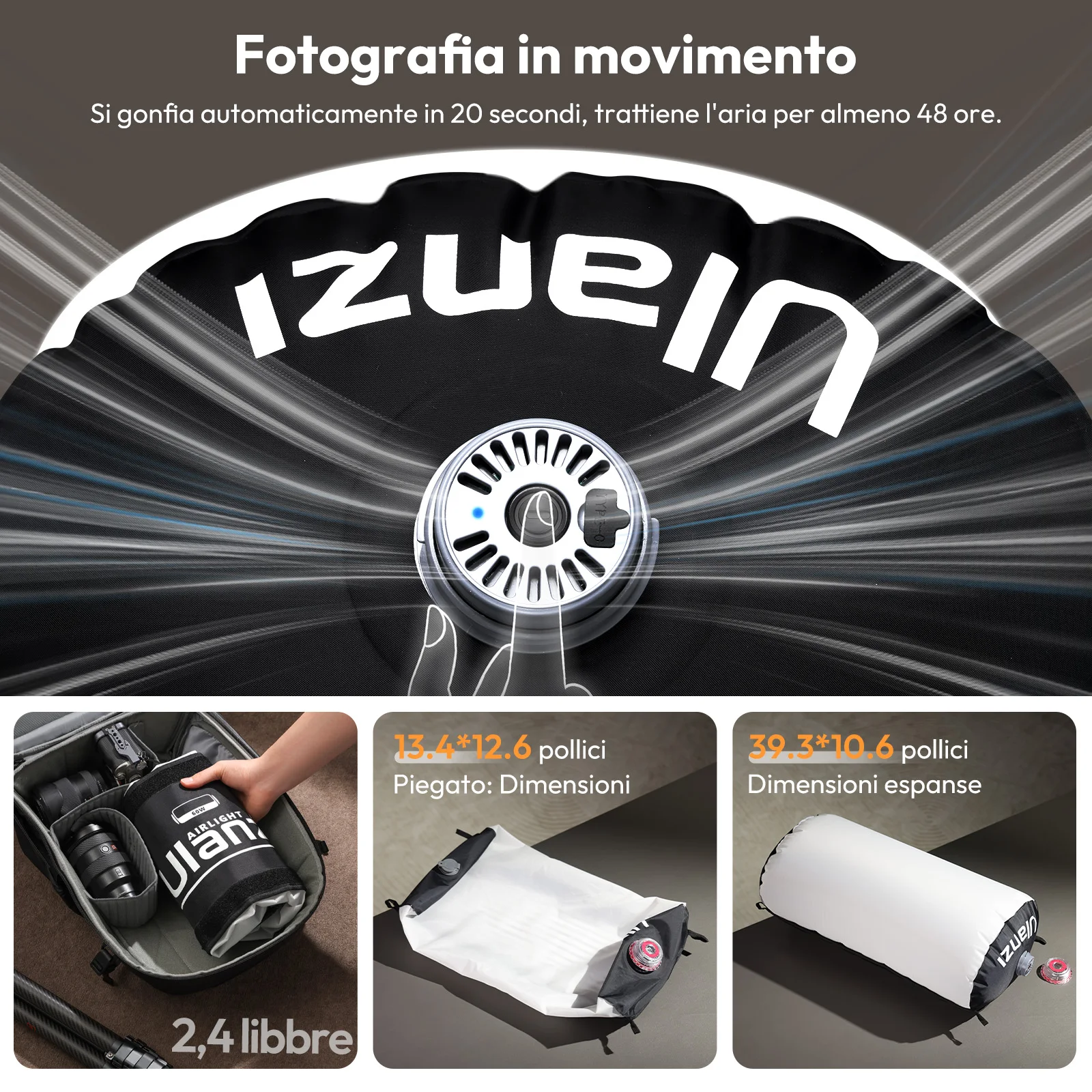 Ulanzi AL120 136W نفخ أنبوب الضوء LED الفيديو الضوئي التصوير مع جهاز التحكم عن بعد لعبة يوتيوب الإضاءة الناعمة المباشرة