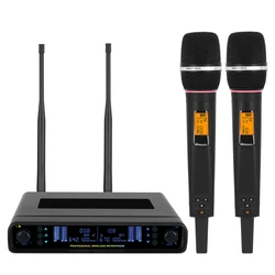 ERZHEN Professional  wireless microphone high-end handheld headset collar clip 9000G dual channel stage performance, karaoke OK