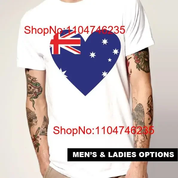 

Cool T Shirt I Love Australia Aussie Day Flag Map Straya Bogan vintage Washed homme designer clothes fashion Versatile