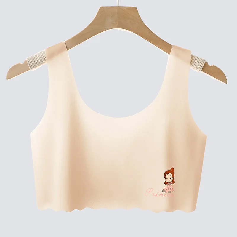 الصدرية للفتيات المراهقات جديد طالب فتاة فترة التنمية الصدرية لا حلقة الصلب فتاة الرياضة صديرية دائرية بلون التدريب الصدرية M-XL