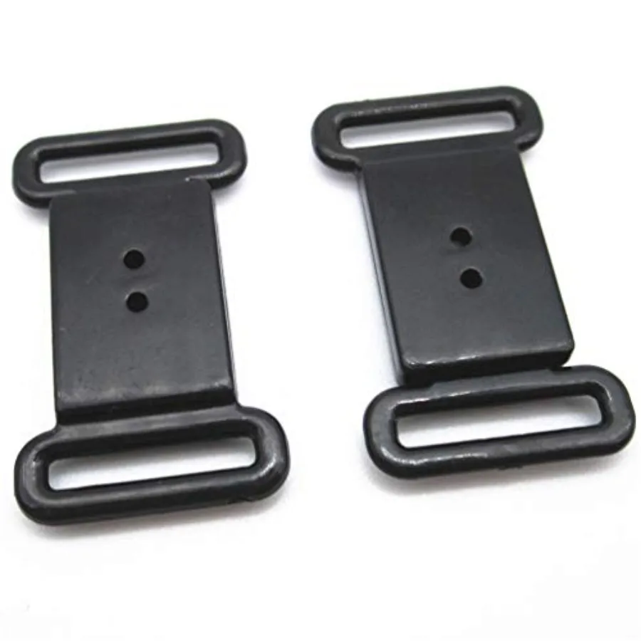 50 مجموعة من مشابك ربطة القوس فيونكة قابلة للتعديل من البلاستيك أبازيم ربطة عنق لحزام ربطة العنق باللون الأسود مثالية لملابس الزفاف الرسمية في