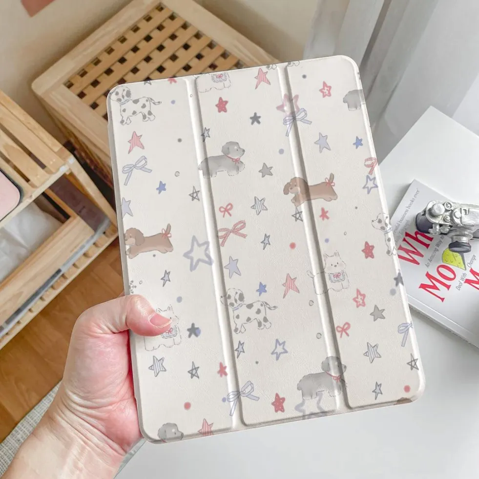 

Милый дизайн для Ipad iPad Pro 13 M4 12,9 A16 для Mini 6 7 M2 M3 2025 Ipad Air 11 4/5 Чехол 10-го поколения с держателем для карандашей