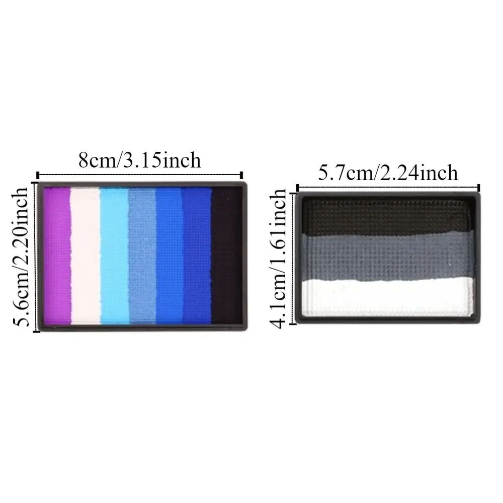 Mehrfarbiges Body-Gesichtsbemalungsset, wasserfest, bunt, Halloween-Make-up-Werkzeug, langlebig, ungiftig, Body Art Painting Festivals