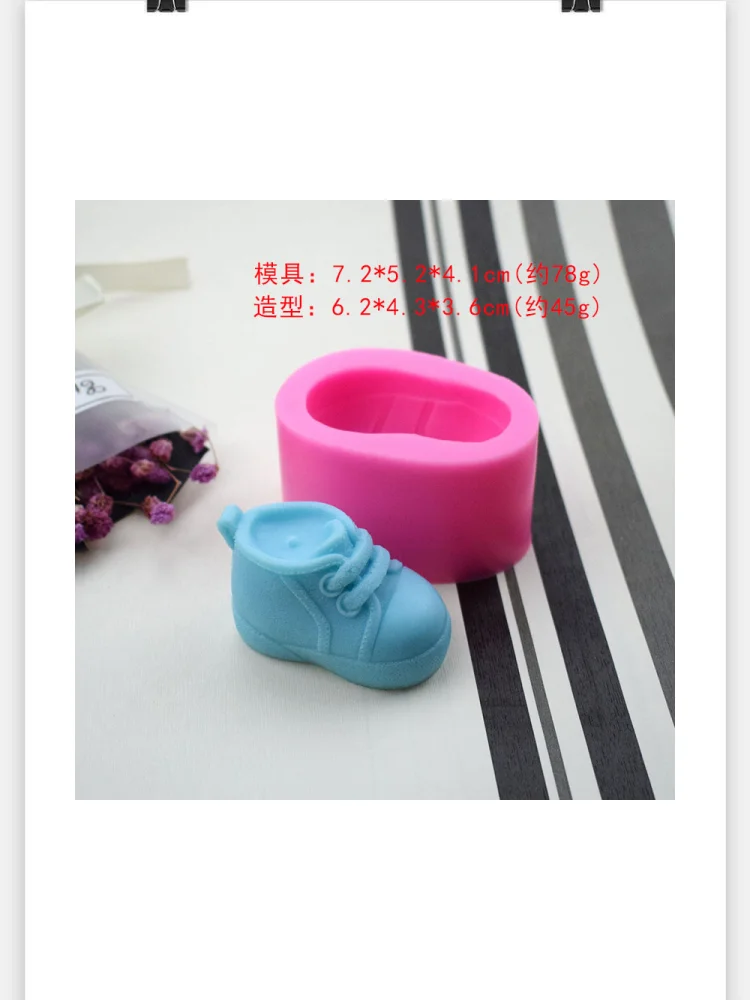 3D Stereo Shoe Shape Resin Molds Silicone Crafts Silicone Mold for Candle Making Supplies Soap Making dh2837