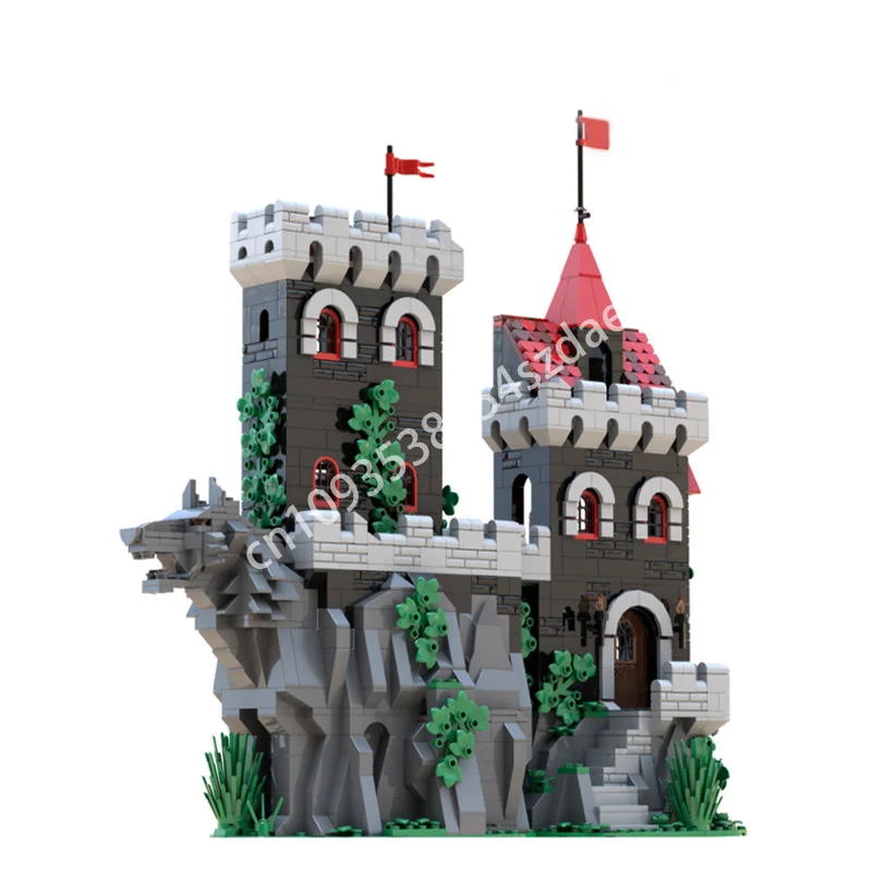 

1402 шт. MOC Howling Rock Castle, строительные блоки, креативная рождественская игрушка в подарок, креативная развивающая рождественская игрушка в подарок