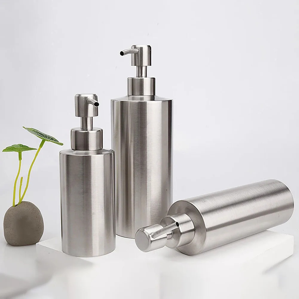 A Reliable Choice The 304 stainless steel soap dispenser features a detachable top allowing effortless refills