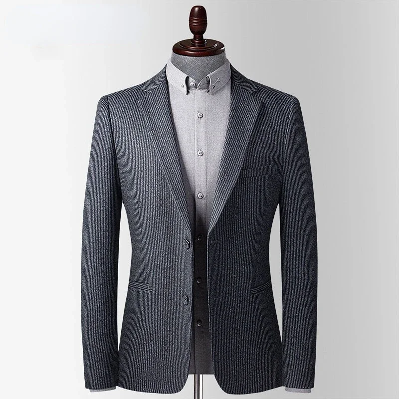 

New 2023 Autumn Winter Jacket Slim Fit Outwear Casual High Quality Young Men Suit for Party Business