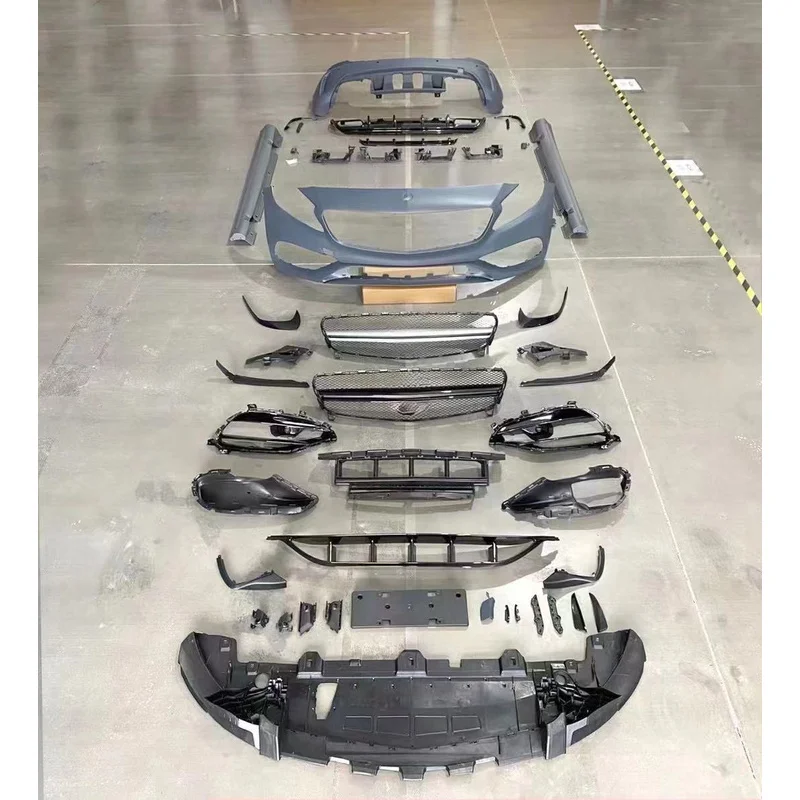 High Quality A45 Style Body Kit With Bumper Grille For W176 2016-2018 Exterior Tuning Parts