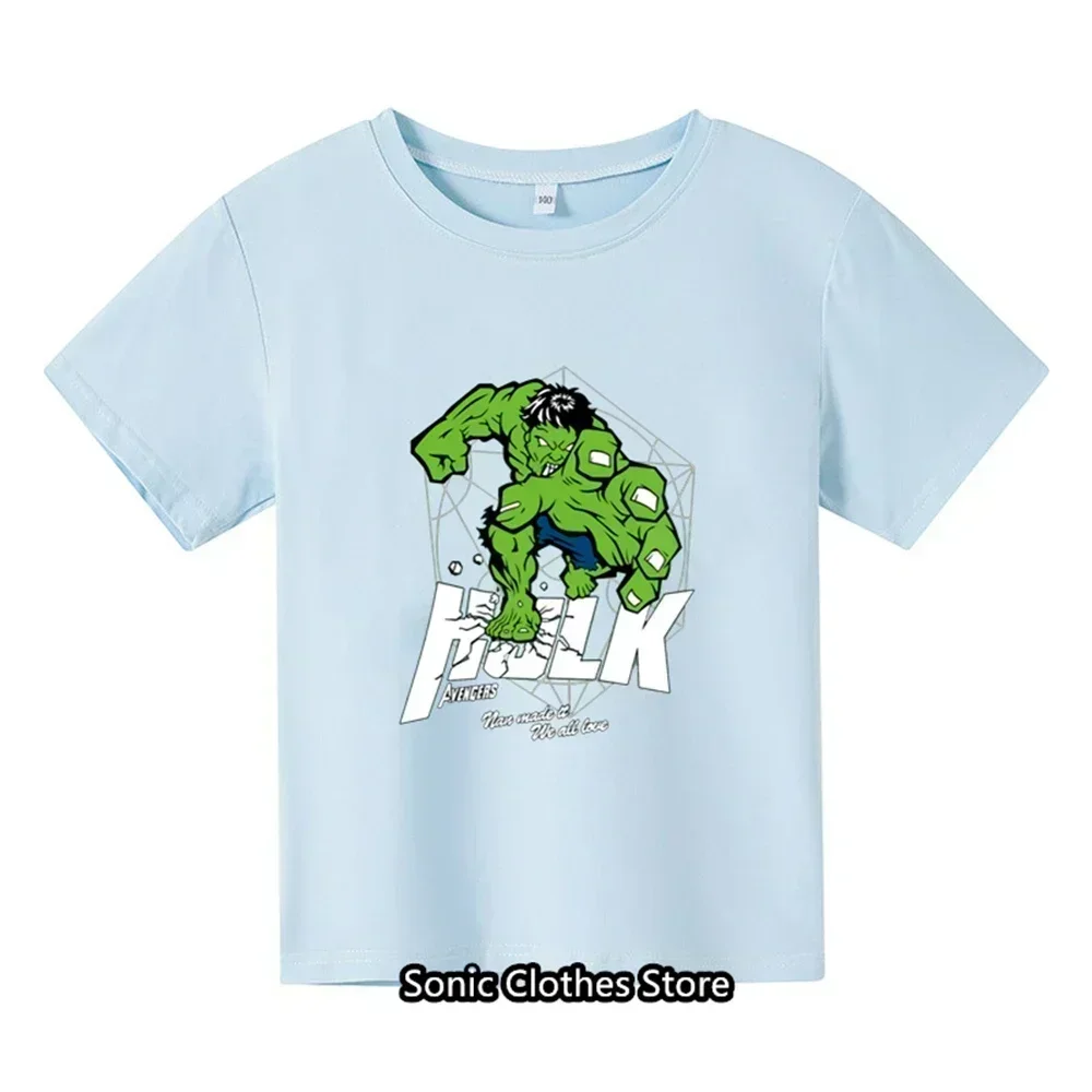 Spider Man cartoon boy and girl 4-14 year old children's printed T-shirt children's summer short sleeved T-shirt top