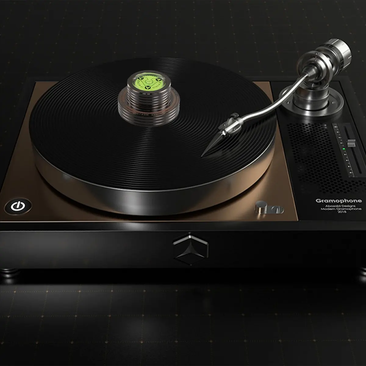 

Стабилизатор-утяжелитель для винилового проигрывателя A23G 50 Гц с измерением скорости и уровнем для музыкальных проигрывателей, черный