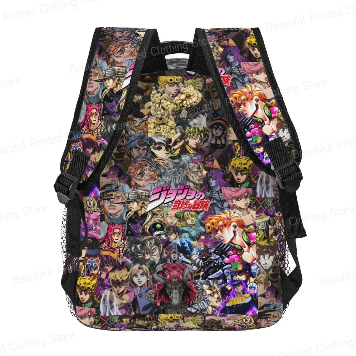 JoJo Bizarre Adventure mochilas de senderismo, mochila de computadora de ocio, Collage de personas, Bolsa Escolar para adolescentes, mochila versátil