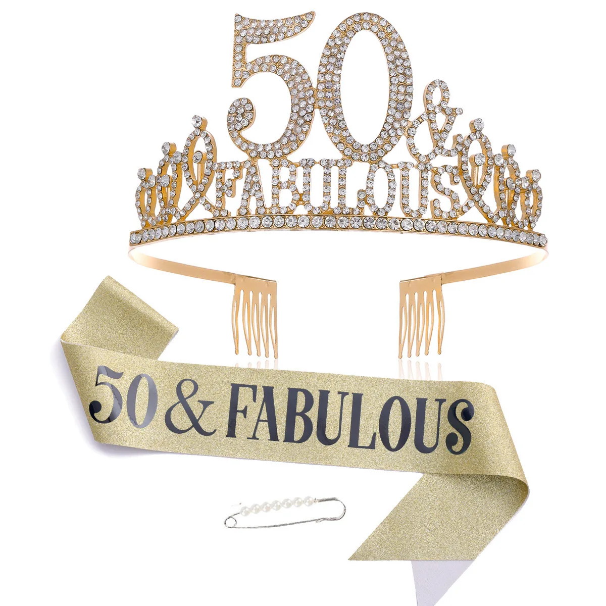 

Large alloy full diamond digital crown 40 50 80th birthday headband etiquette belt crown shoulder strap waist belt set