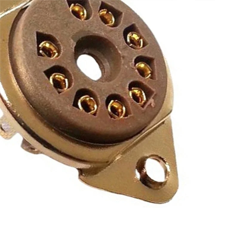 -MEOF 10 Uds. Base de válvula de tubo de baquelita de 9 pines para 12AX7,12AT7,12AU7,ECC83 Ideal para amplificadores de Audio y proyectos de bricolaje HIFI