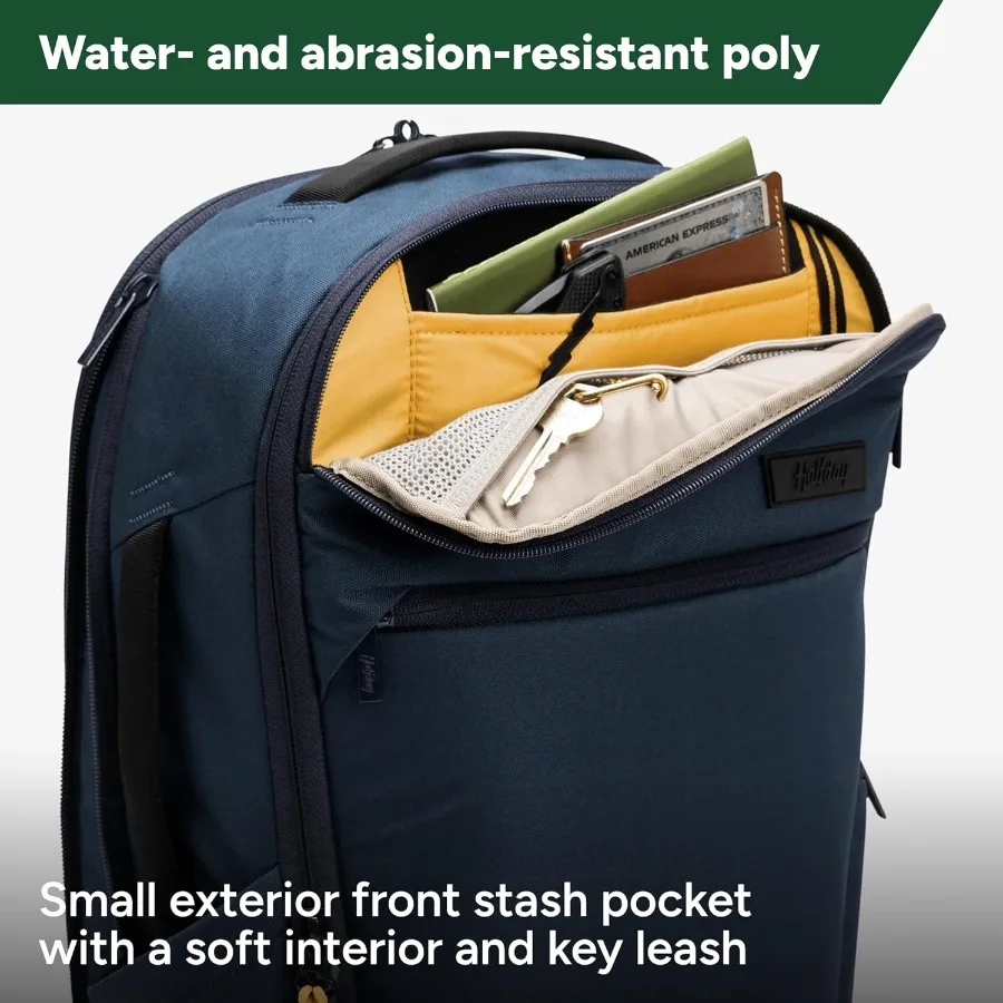 Halfday Roamer All-in-One Travel Backpack 15" Laptop Compartment Built-In Shoe/Laundry Pouch Magnetic Sternum Strap Padded Shou