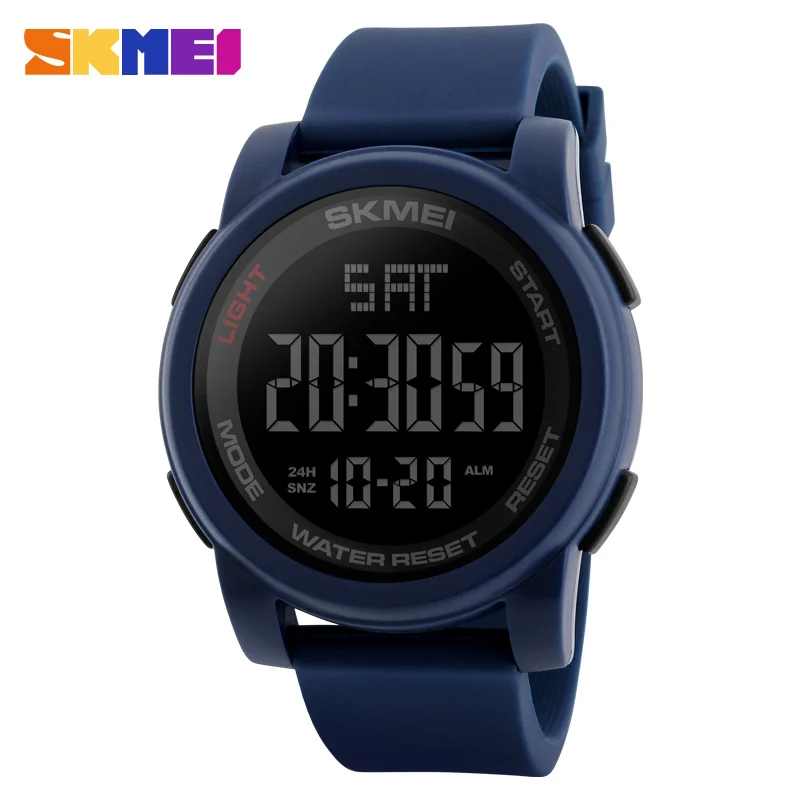 SKMEI Top Brand Casual Fashion Time Date Digital Silica Gel Wristwatch Comfortable Watches Gentleman for Men Waterproof Clock